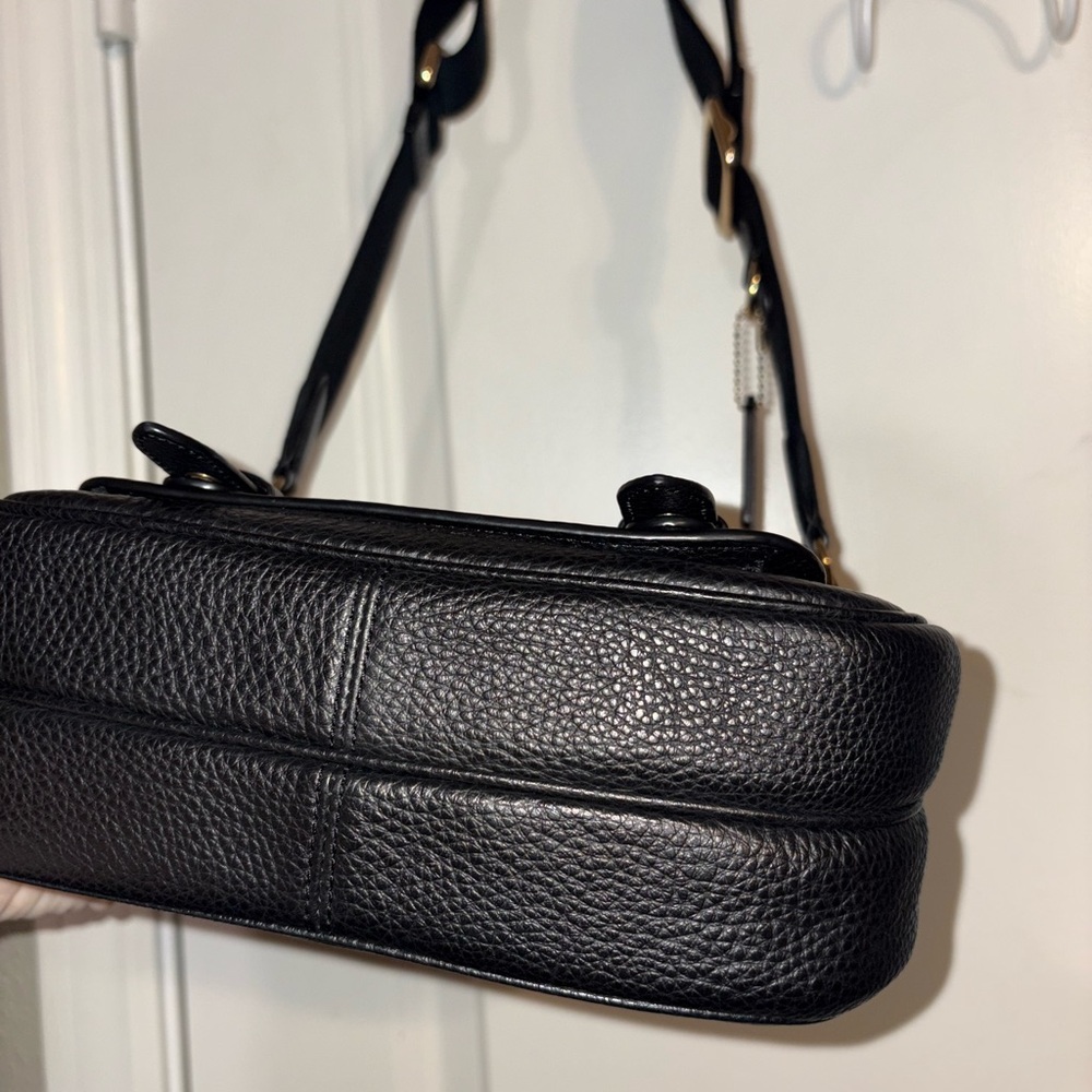 Coach Lucy Crossbody Shoulder Bag Black Pebbled Leather - Picture 14 of 16